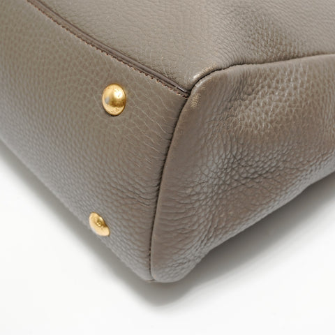 PRADA 2WAY leather Handbag gray WS28143