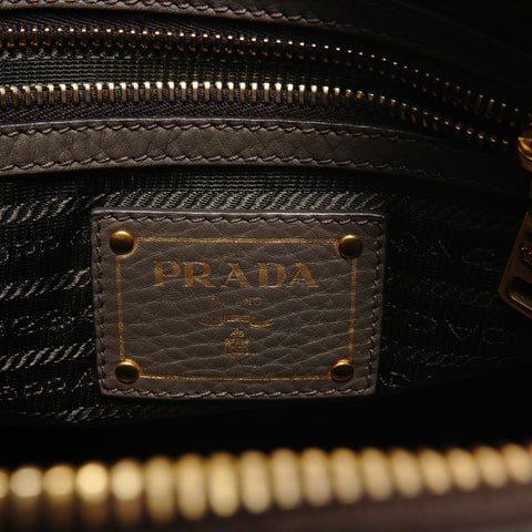 PRADA 2WAY leather Handbag gray WS28143