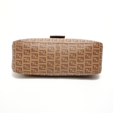FENDI Mamma Bucket Zucchino PVC Shoulder Bag Brown WS28145