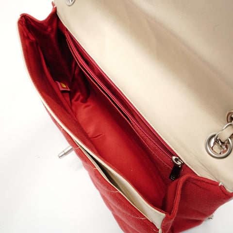 CHANEL Booth #14: Chevron Lion Metal Shoulder Bag Red WS28146