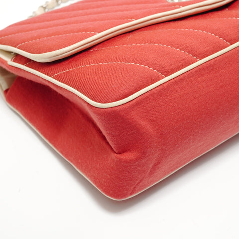 CHANEL Booth #14: Chevron Lion Metal Shoulder Bag Red WS28146
