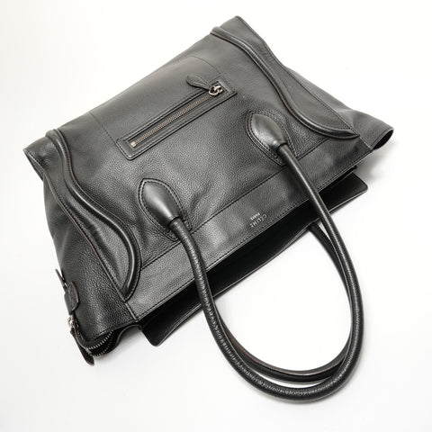 CELINE Luggage Phantom Shopper Leather Handbag black WS28148