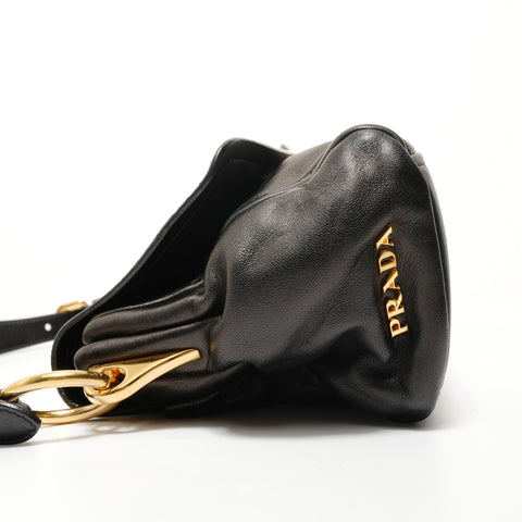 PRADA One Shoulder Bag Leather Shoulder Bag black WS28153