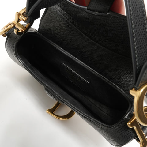 Christian Dior Saddlebag Studs Shoulder Bag black WS28155