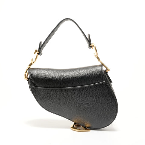 Christian Dior Saddlebag Studs Shoulder Bag black WS28155
