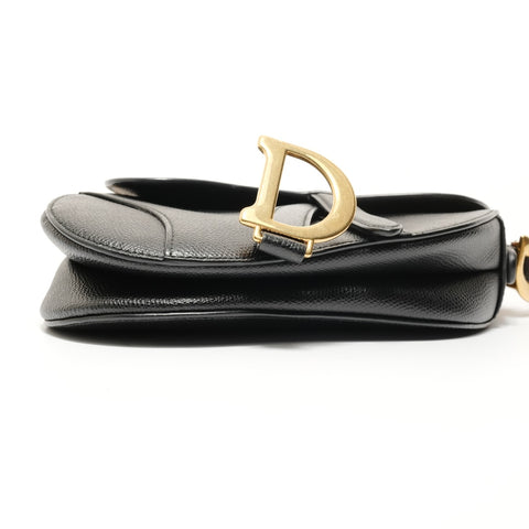 Christian Dior Saddlebag Studs Shoulder Bag black WS28155