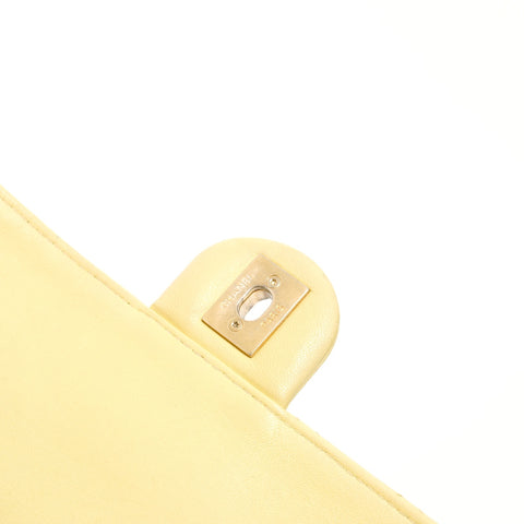 CHANEL Item No. 27 Matelass Pearl Chain Shoulder Bag yellow WS28156