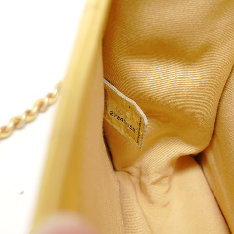 CHANEL Item No. 27 Matelass Pearl Chain Shoulder Bag yellow WS28156