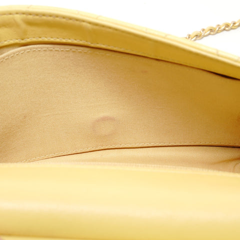 CHANEL Item No. 27 Matelass Pearl Chain Shoulder Bag yellow WS28156