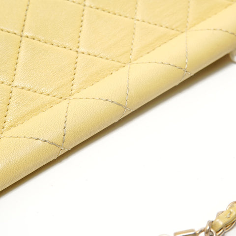 CHANEL Item No. 27 Matelass Pearl Chain Shoulder Bag yellow WS28156