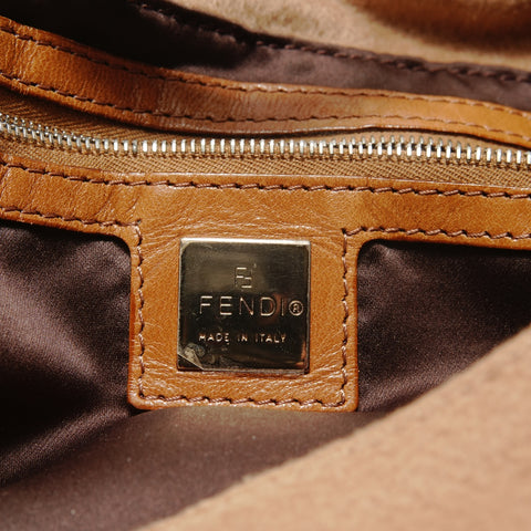 FENDI Mamma bucket Shoulder Bag Brown WS28157