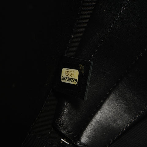 CHANEL Series 26 2-way Round Vanity Patent Shoulder Bag black WS28158