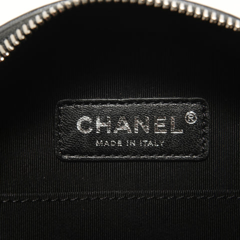 CHANEL Series 26 2-way Round Vanity Patent Shoulder Bag black WS28158