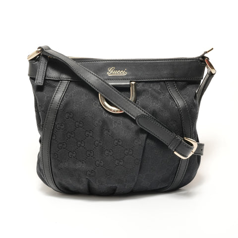 GUCCI GG canvas Abbey Shoulder Bag black WS28161