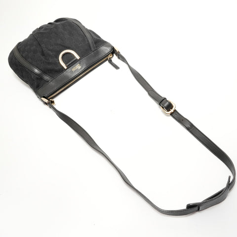 GUCCI GG canvas Abbey Shoulder Bag black WS28161