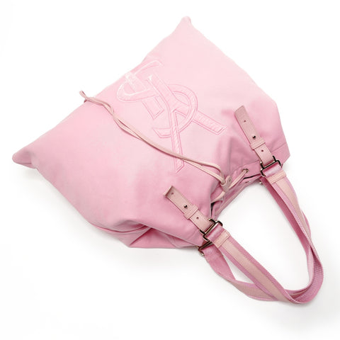 YVES SAINT LAURENT YSL Canvas Tote Bag pink WS28162