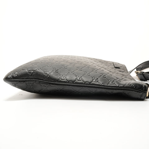 GUCCI GG Shima Leather Shoulder Bag black WS28163