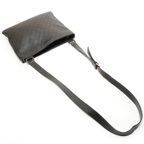 GUCCI GG Shima Leather Shoulder Bag black WS28163