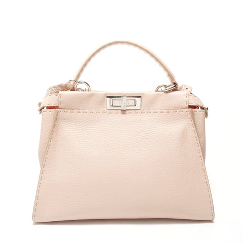 FENDI Selleria Peekaboo 2way Handbag beige WS28164