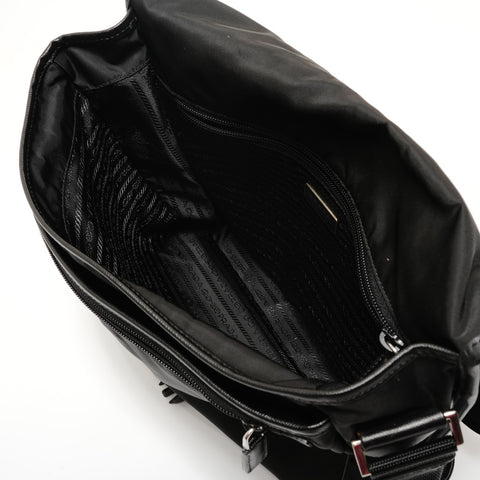 PRADA Nylon Shoulder Bag black WS28167