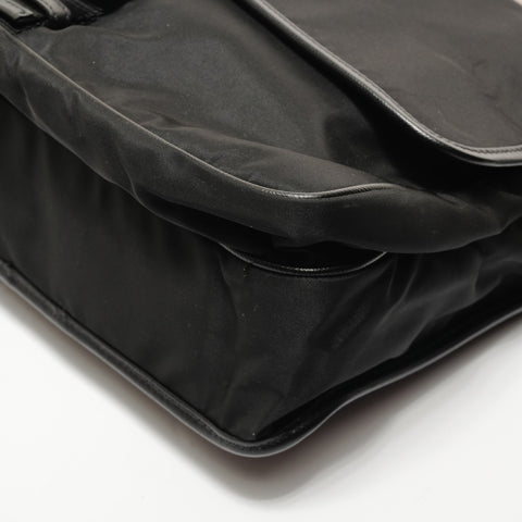 PRADA Nylon Shoulder Bag black WS28167
