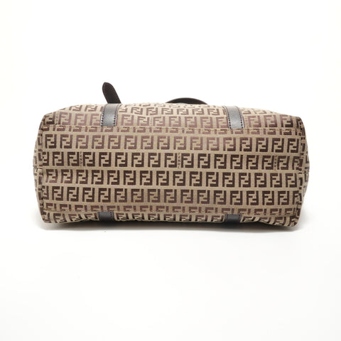 FENDI Zucchino Canvas Tote Bag Brown WS28168