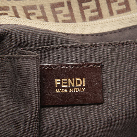 FENDI Zucchino Canvas Tote Bag Brown WS28168