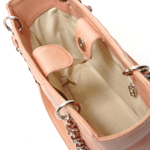 CHANEL Item No. 12, 2008-2009, Caviar Skin Petit Shopping Tote, Salmon Pink Shoulder Bag pink WS28169