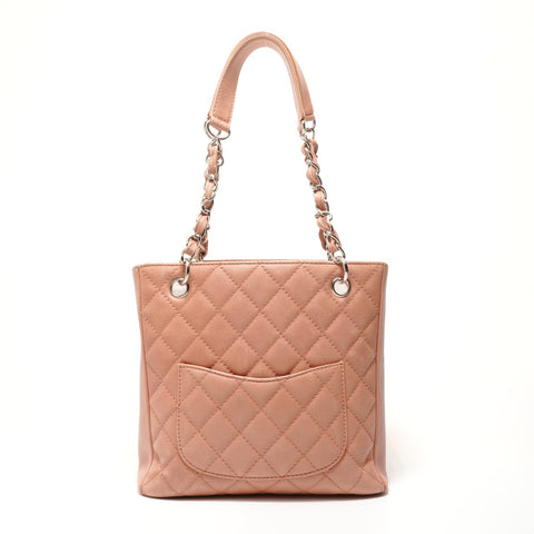 CHANEL Item No. 12, 2008-2009, Caviar Skin Petit Shopping Tote, Salmon Pink Shoulder Bag pink WS28169