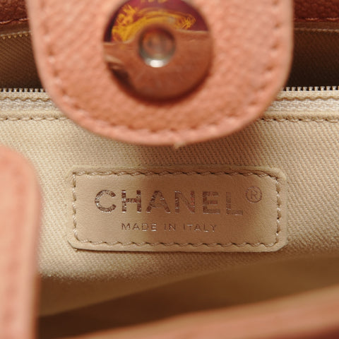 CHANEL Item No. 12, 2008-2009, Caviar Skin Petit Shopping Tote, Salmon Pink Shoulder Bag pink WS28169