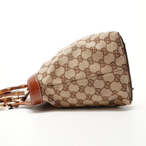 GUCCI GG canvas bamboo Shoulder Bag beige WS28172