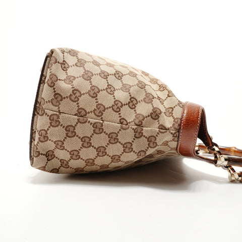 GUCCI GG canvas bamboo Shoulder Bag beige WS28172