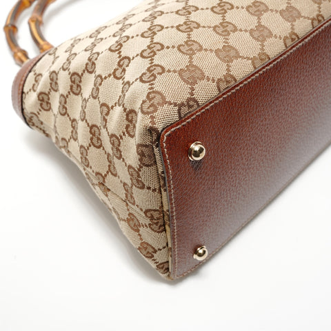 GUCCI GG canvas bamboo Shoulder Bag beige WS28172
