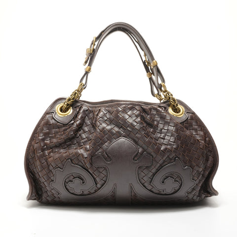 BOTTEGAVENETA INTRECCIATO leather Shoulder Bag Brown WS28176