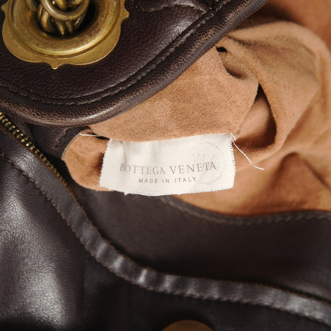 BOTTEGAVENETA INTRECCIATO leather Shoulder Bag Brown WS28176
