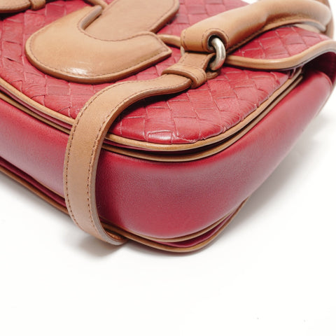 BOTTEGAVENETA INTRECCIATO leather Handbag Red WS28178