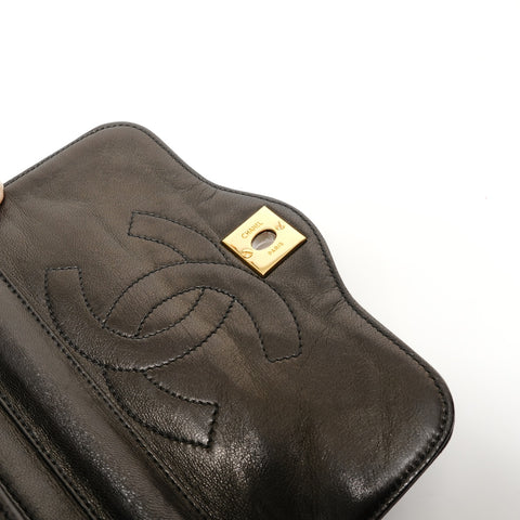 CHANEL Series 3, 1994-1999, Paris Limited Edition Mini Matelass Lambskin Single Flap Shoulder Bag black WS28180