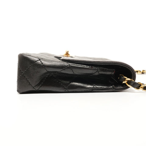 CHANEL Series 3, 1994-1999, Paris Limited Edition Mini Matelass Lambskin Single Flap Shoulder Bag black WS28180