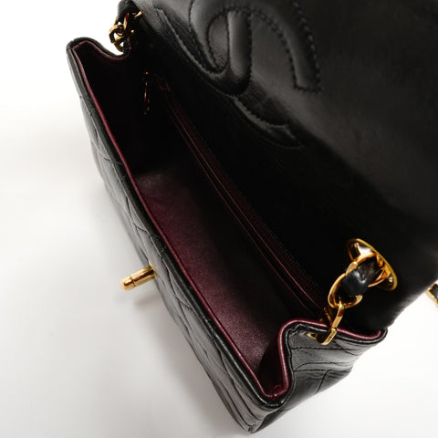 CHANEL Item No. 5, 1997-1999, Lambskin Mini Matelass Shoulder Bag black WS28181