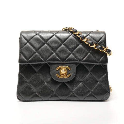 CHANEL Item No. 5, 1997-1999, Lambskin Mini Matelass Shoulder Bag black WS28181