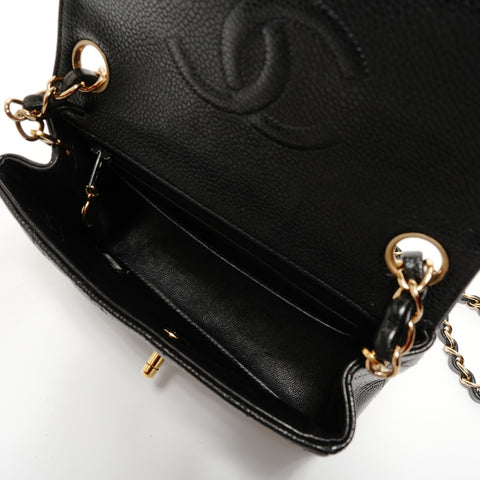 CHANEL Series 3, 1994-1999, Caviar Skin Mini Matelass Shoulder Bag black WS28182