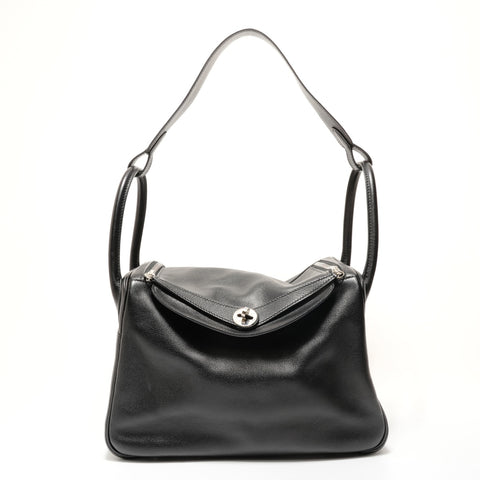 HERMES □K stamp, 2007 model, Lindy 30 Swift Handbag black WS28183