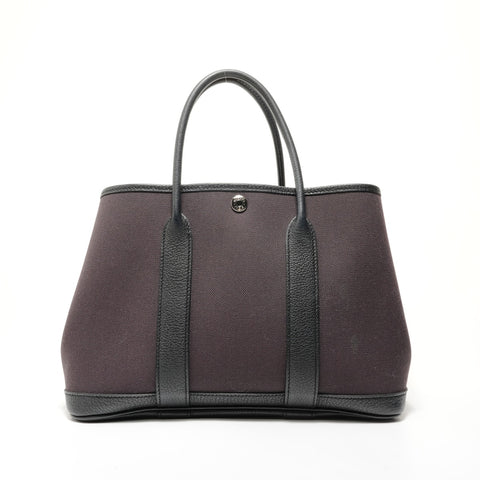 HERMES Y stamp, 2020 production, Garden Party TPM, Toile H, Negonda, Y stamp Handbag gray WS28184