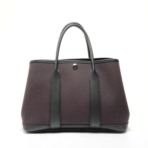 HERMES Y stamp, 2020 production, Garden Party TPM, Toile H, Negonda, Y stamp Handbag gray WS28184