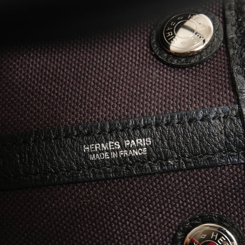 HERMES Y stamp, 2020 production, Garden Party TPM, Toile H, Negonda, Y stamp Handbag gray WS28184