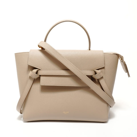 CELINE Belt bag 2WAY Handbag beige WS28186