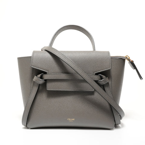 CELINE Belt bag 2WAY Handbag gray WS28187