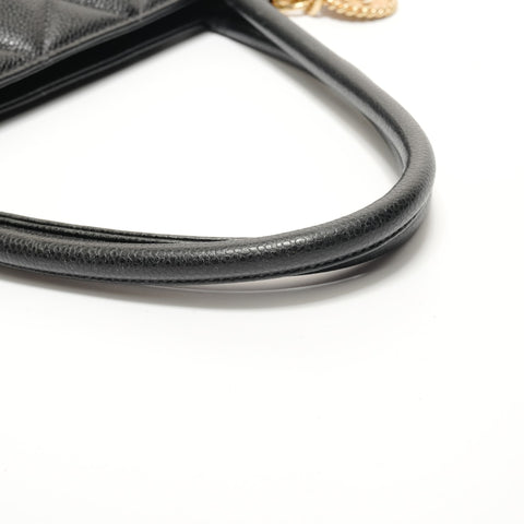 CHANEL No. 7 Replica Tote Caviar Skin Handbag black WS28191