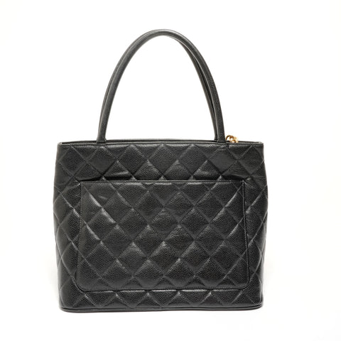 CHANEL No. 7 Replica Tote Caviar Skin Handbag black WS28191