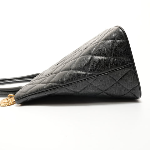 CHANEL No. 7 Replica Tote Caviar Skin Handbag black WS28191